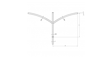 Консольный кронштейн двухрожковый К75-1,0-1,5-1-1
