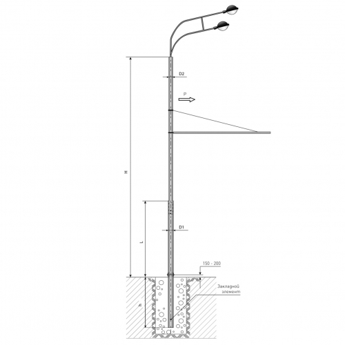 Опора ТФ-1800-9,0-02-ц